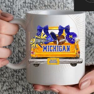 MICHIGAN Vintage Truck Football 🏈 Cheer Coffee Mug
